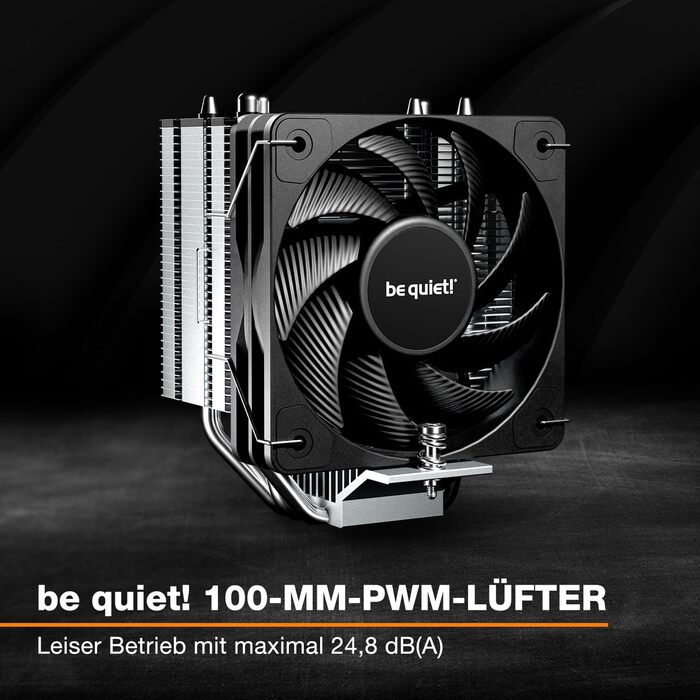 be quiet! Кулер для процесора Pure Rock Slim 3: висока продуктивність, 4 heatpipes, вентилятор 120mm PWM