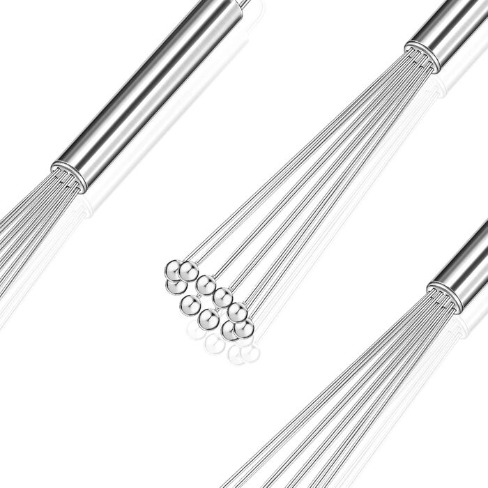 Набір міксерів-венчиків зі сталі (2 шт.) для кухні - ідеально для приготування, змішування та збивання