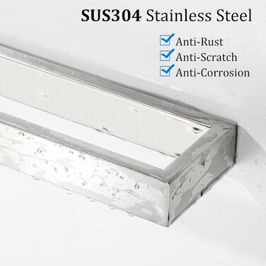 Тримач для рушників SAYAYO без свердління, нержавіюча сталь, 40 см, для ванної та кухні