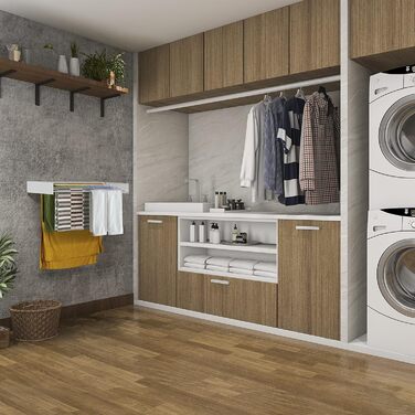 Настінна сушарка для білизни, розсувна, чорна, 70 см