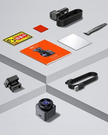 VANTRUE E1 Lite Mini Dashcam: відеореєстратор для авто з WiFi, 1080P HDR, 30fps, GPS, G-Sensor, нічне бачення, паркувальний режим, 160°