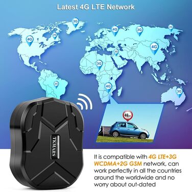 GPS-трекер TKMARS для авто 4G, 20000mAh, магнітний, водонепроникний IP67, тривалий час роботи, велика дальність, без абонплати, кілька режимів сигналізації, безкоштовний додаток