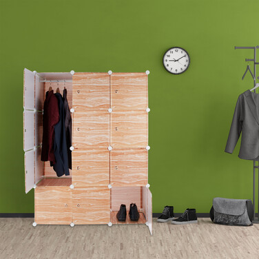 Relaxdays Modular Clothes Rack in Wood Look