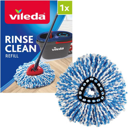Vileda RinseClean Система: мікрофібровий моп та відро з мікрофільтром, комплект для миття підлоги