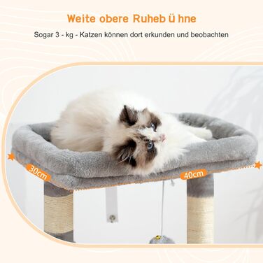 Котячий будиночок Heybly Kratzbaum HCT008SW: великий, з м'яким кошиком та місцем для сну
