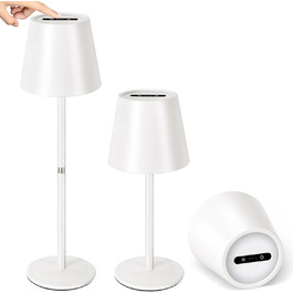 LED-лампа настільна бездротова OUTON (2 шт) з регулюванням яскравості, 3 режими кольору, USB-C зарядка, IP54 вологозахист, 30 годин роботи – для дому та на подарунок, чорний