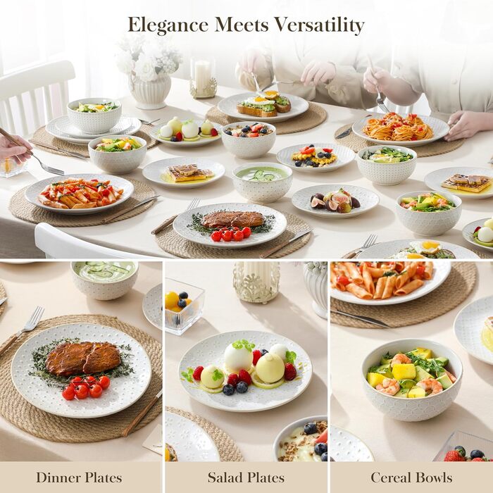 Набір кавових чашок MALACASA з блюдцем, 8 шт. (4 персони), кавовий сервіз з порцеляни, об'єм 180 мл, для кави, чаю, десертів, бежевий