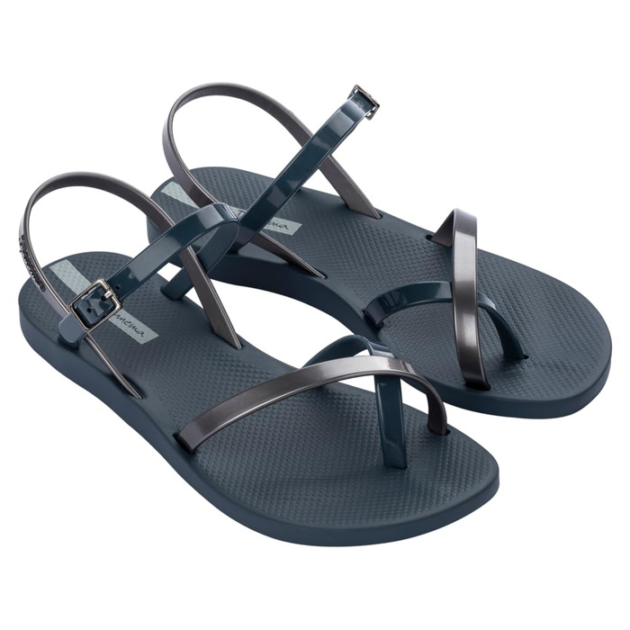 Сандалі жіночі Ipanema Fashion Sand Viii T-Spangen (39 EU, блакитно-срібні) - Стильні босоніжки для літа
