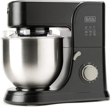 Ручний міксер Black+Decker BXMX500E, 1000W, нержавіюча сталь, сірий/чорний