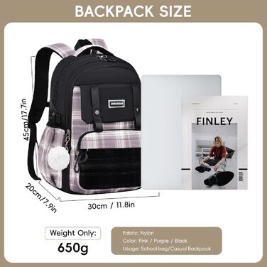 Шкільний рюкзак для дівчаток 1-5 клас, 2025. Ергономічний рюкзак для дітей з нагрудним ременем, водонепроникний, 27L, чорний. Kawaii дизайн.