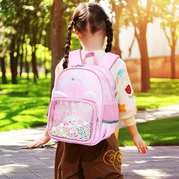 Дитячий рюкзак Kinder для дівчаток та хлопчиків, рожевий, для садка та початкової школи (2-6 років)