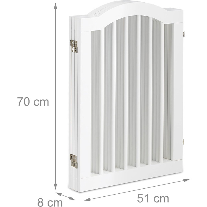 Захисне ворота Relaxdays для собак та котів, біле, 70 x 205,5 см, розкладне