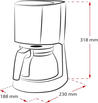 Кавоварка Melitta Enjoy Top з функцією Tropfstopp, 10 чашок, білий колір, скляна колба, для однієї порції