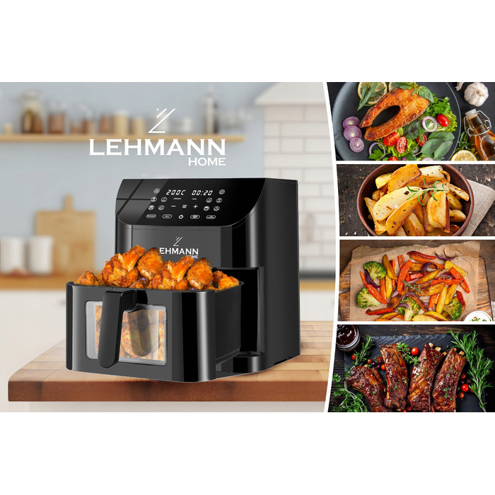 Аерофритюрниця Lehmann LHODF-1880E, 1800 Вт, 8 л