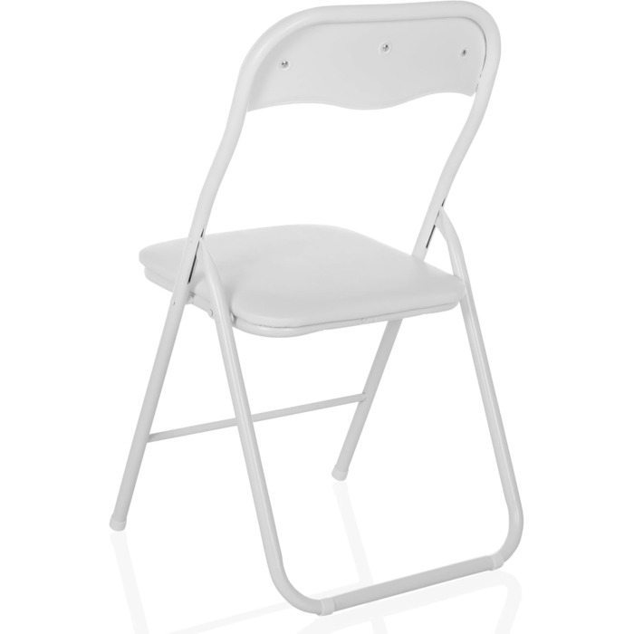 Складний офісний стілець hjh OFFICE 803002 TUDELA, білий, м'який, PVC, до 130 кг