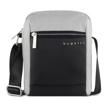 Чоловіча сумка Bugatti Era на плече з відділенням для планшета - Meenger Bag Kuriertache (Світло-сірий, XS)