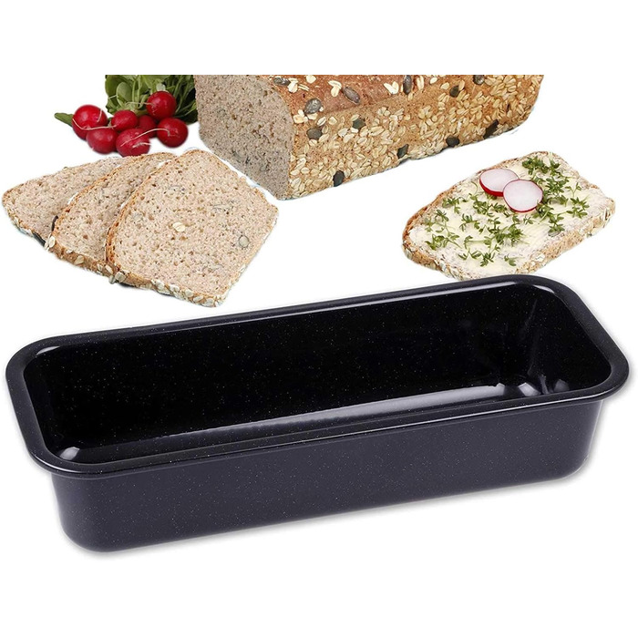 SIDCO Cast Iron Enamel Bread Loaf Pan King Cake Pan Enameled Cake Pan 30 cm