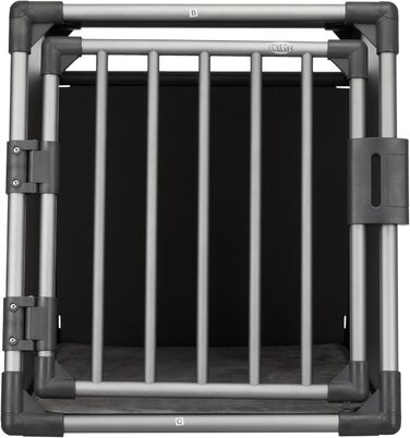 Тріксі переносна клітка для собак, алюміній, 60x65x86 см, сіра - 39342