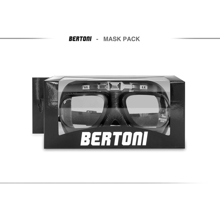 Мотоокуляри Bertoni Vintage з хромованою сталевою оправою, шкіряна авіаційна захисна маска для Harley Davidson і Chopper, антифог-лінзи, чорний матовий профіль