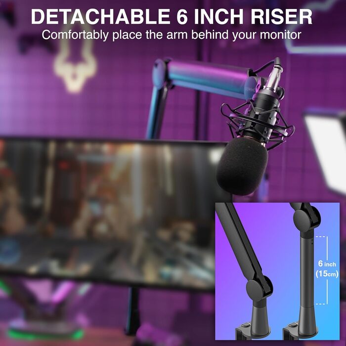 Підставка для мікрофона SENSIC SA-30 настільна з поворотним кріпленням, адаптер 3/8-5/8, універсальна, професійна, чорна