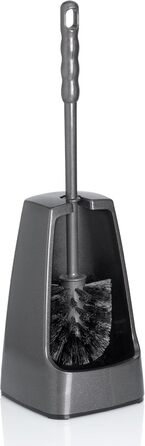 Набір для чищення унітазу Levin, щітка з контейнером, 38 см, темно-сірий