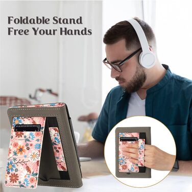 Чохол MOKASE для Kindle Paperwhite 5/6/7 (6 дюймів) - зелений, з петлею та кишенькою