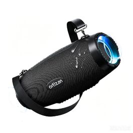 Ortizan Bluetooth колонка портативна 80 Вт, чорна: Водонепроникна IPX7, LED-підсвітка, Power Bank, до 12 год. роботи, Extra Bass