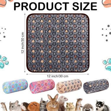 М'яка флісова ковдра для морських свинок та тварин, 30 x 30 см (зірка)