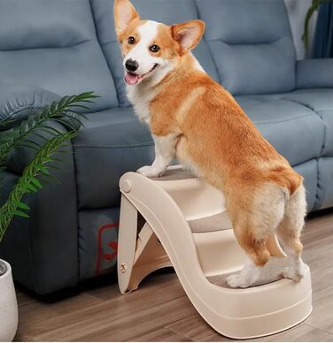 Сходинки для тварин Lanco – 3 сходинки для котів та собак. Міцний та неслизький матеріал. Розміри: 50 x 38 x 38 см