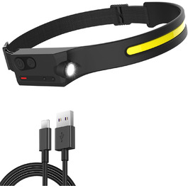 Світлодіодний налобний ліхтар Pristar, акумуляторний, USB, 5 режимів, для бігу та кемпінгу