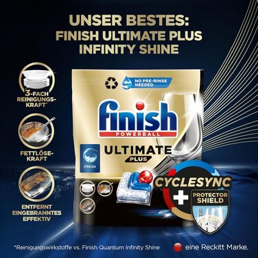 Таблетки для посудомийної машини Finish Ultimate Infinity Shine, економ-упаковка, 80 шт.