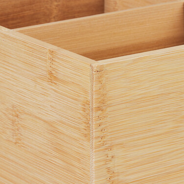Relaxdays Bamboo Organizer with 3 Compartments