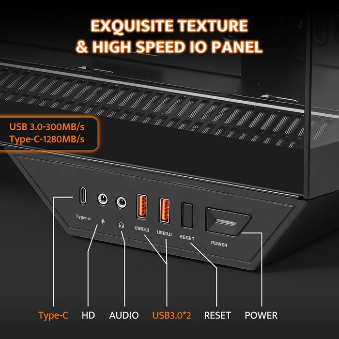 darkFlash DY470 - Корпус для ігрового ПК Full-Tower ATX з 4 PWM-ARGB вентиляторами, підтримка RTX 40, 2 камери, панорамне скло, радіатори до 360 мм (білий)