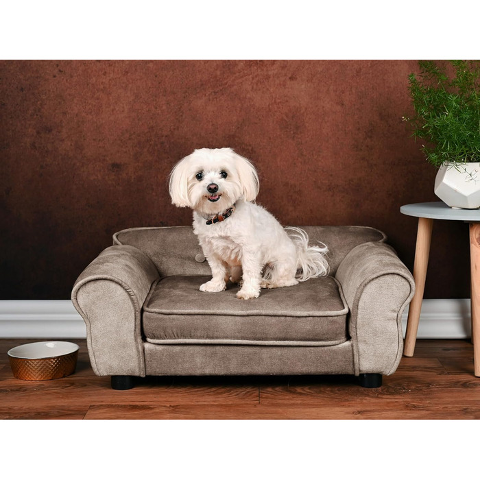 Диван для домашніх тварин MG Design темно-зелений – стабільний дерев'яний каркас, м'яке оздоблення, легко чиститься. Підходить для собак та котів, збірно-розбірний. Темно-зелений, W12 (Сірий – W04)