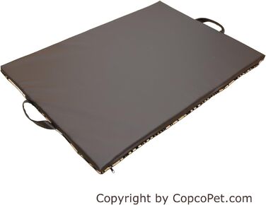 CopcoPet Dog Mat Alex 108 x 78 cm XL – Robust Faux Leather – Washable, Dishwasher-Safe, Non-Slip & Easy to Clean – For Large Dogs, Car, Garden, Camping – With 3.5cm Foam Core (68 x 48 cm, Tiger Print)