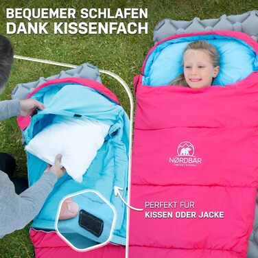 Дитячий спальний мішок для хлопчиків та дівчаток до 145 см | 100% бавовна | Мумійний, легкий та теплий | Outdoor, кемпінг [1200г] | Кольори: фіолетовий/бірюзовий (рожевий/блакитний)