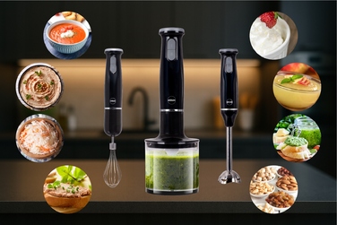 Мультифункціональний занурювальний блендер-подрібнювач, набір-міксер Eldom BL240, чорний