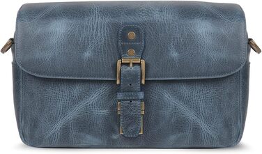 Чохол для камери MegaGear Torres з натуральної шкіри, оливковий (синій)