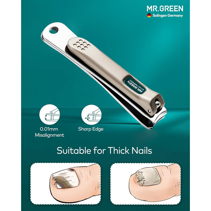 Набір для манікюру та педикюру Mr.GREEN 12 в 1, професійний, з нержавіючої сталі, з кейсом