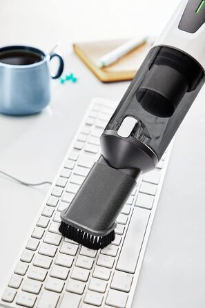 Ручний пилосос Rowenta X-Touch AC9736 бездротовий, чорний: компактний, легкий (0.6 кг), з насадкою для щілин та малою щіткою, потужний цифровий мотор, станція зарядки
