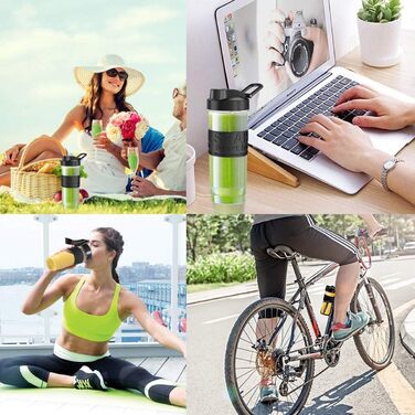 500W Stainless Steel Portable Blender - Smoothie & Shake Maker with BPA-Free Tritan Bottles