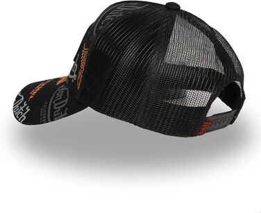 Кепка Von Dutch Trucker Snapback, чорно-оранжево-сіра, унісекс