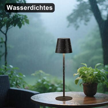 Акумуляторна настільна лампа LED бездротова з USB-C зарядкою, димується, 3 режими світла, чорна - для дому, кемпінгу