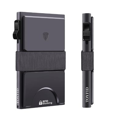 Елегантне металеве картхолдер для 12 карт з RFID захистом (алюміній, сірий)