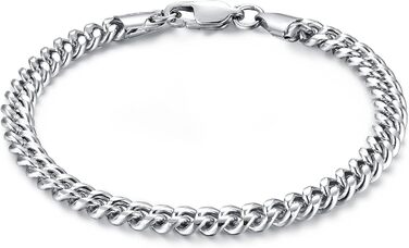 Браслет чоловічий Cassieca з нержавіючої сталі, панцерна ланцюг, 5 мм/9 мм, кубинський фігаро, 17/21/23 см, хіп-хоп, репер, модні прикраси, подарунок у коробці