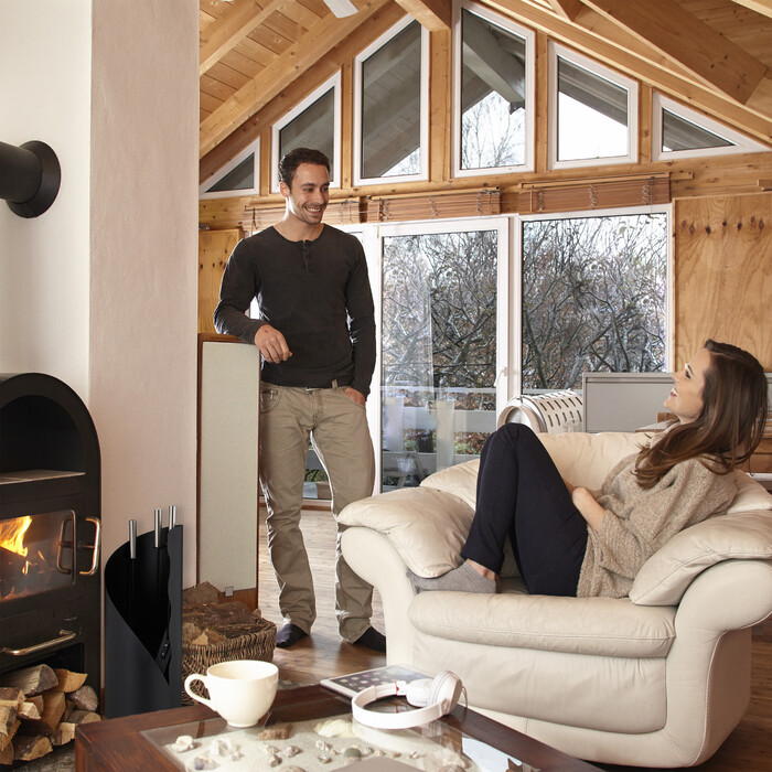 Relaxdays Fireplace Set, 4-Piece