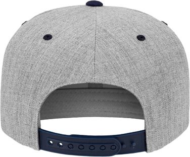 Кепка Flexfit Unisex Classic Snapback двоколірна, універсальний розмір (Heather/Navy)