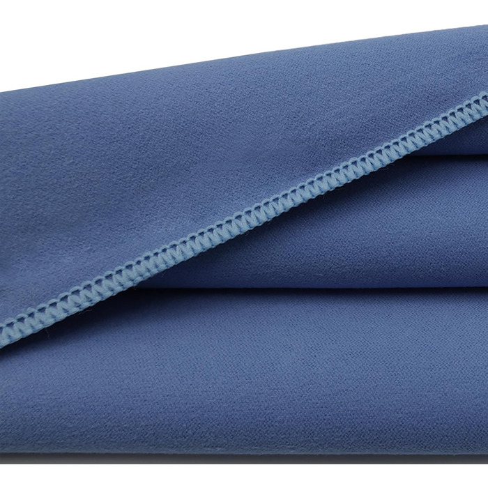 Набір рушників Leeyunbee з мікрофібри (2 шт.) - 160x80 см + 80x40 см, швидковисихаючі, для спорту, подорожей, пляжу, блакитні