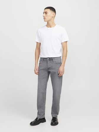 Джинси чоловічі JACK & JONES JJIMIKE Original Tapered Fit сірі (36W/32L)