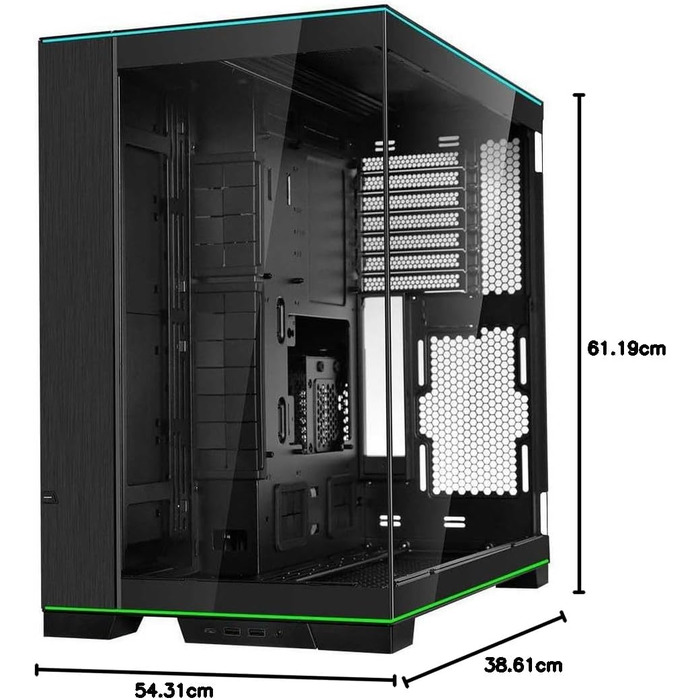 Корпус ПК Lian Li O11D EVO RGB чорний: сталь, алюміній, загартоване скло, підтримка GPU 455 мм, радіатори 420 мм, RGB-підсвітка